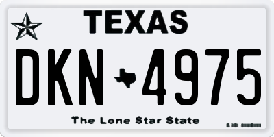 TX license plate DKN4975