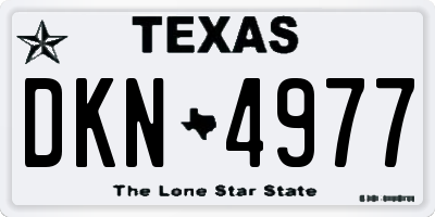 TX license plate DKN4977