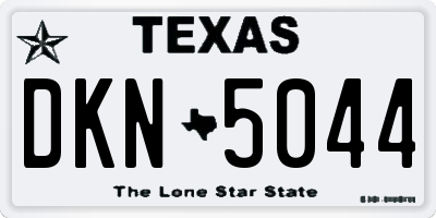 TX license plate DKN5044