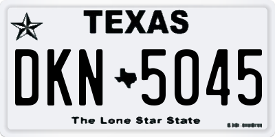 TX license plate DKN5045