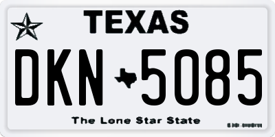 TX license plate DKN5085