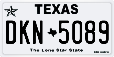 TX license plate DKN5089