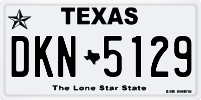 TX license plate DKN5129