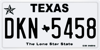 TX license plate DKN5458