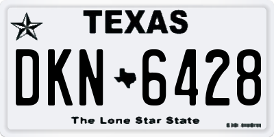 TX license plate DKN6428