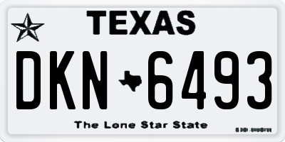 TX license plate DKN6493