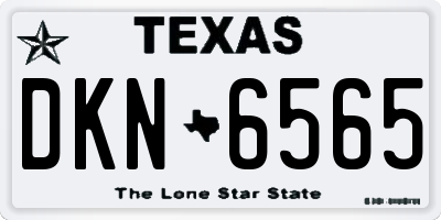 TX license plate DKN6565