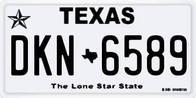 TX license plate DKN6589