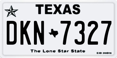 TX license plate DKN7327