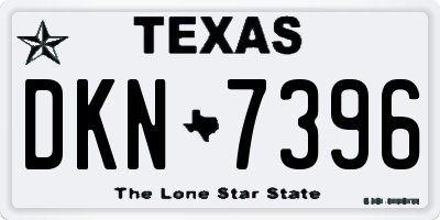 TX license plate DKN7396