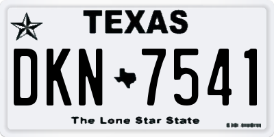 TX license plate DKN7541