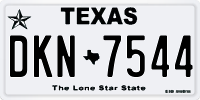 TX license plate DKN7544
