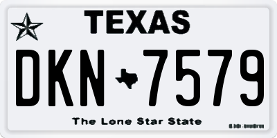 TX license plate DKN7579