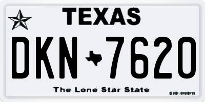 TX license plate DKN7620