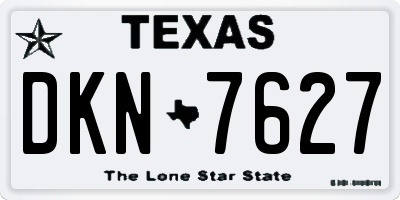 TX license plate DKN7627