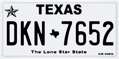 TX license plate DKN7652