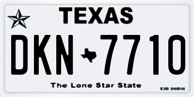 TX license plate DKN7710