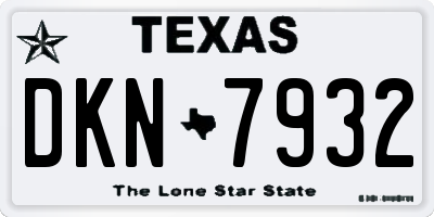 TX license plate DKN7932