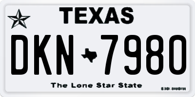TX license plate DKN7980