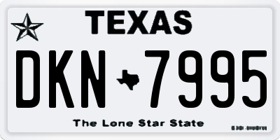 TX license plate DKN7995