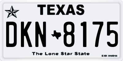 TX license plate DKN8175