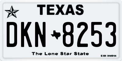 TX license plate DKN8253
