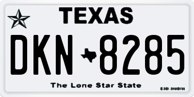 TX license plate DKN8285