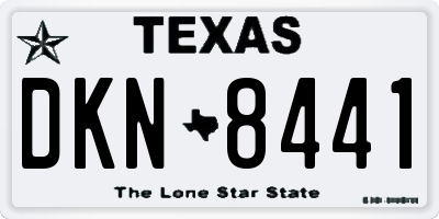 TX license plate DKN8441