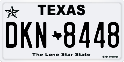 TX license plate DKN8448