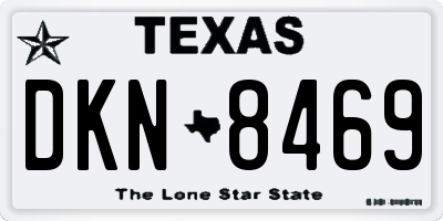 TX license plate DKN8469