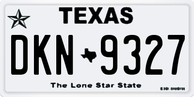 TX license plate DKN9327