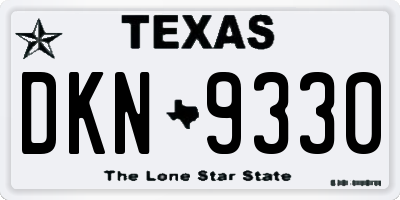 TX license plate DKN9330
