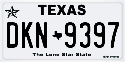 TX license plate DKN9397