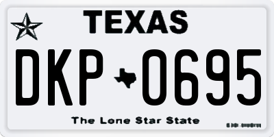 TX license plate DKP0695