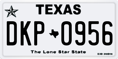 TX license plate DKP0956
