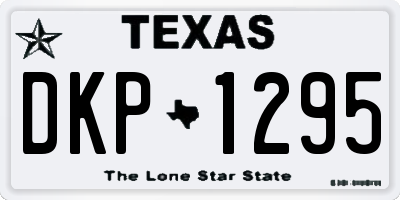 TX license plate DKP1295