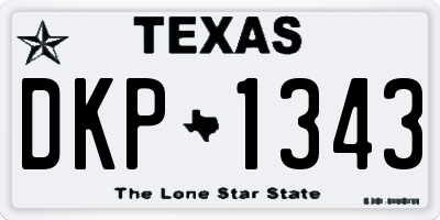 TX license plate DKP1343