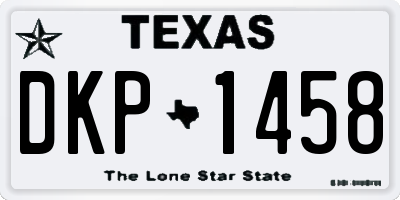 TX license plate DKP1458