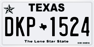 TX license plate DKP1524
