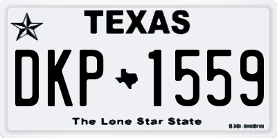 TX license plate DKP1559
