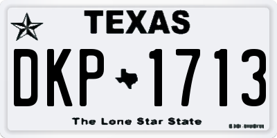 TX license plate DKP1713