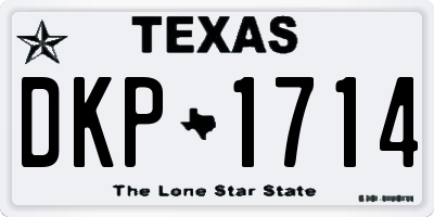 TX license plate DKP1714