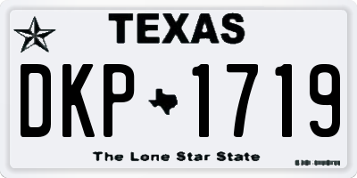 TX license plate DKP1719