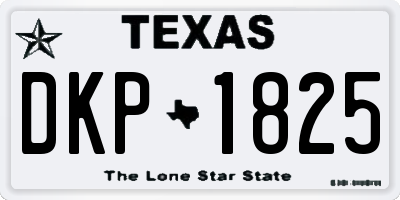 TX license plate DKP1825