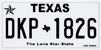 TX license plate DKP1826