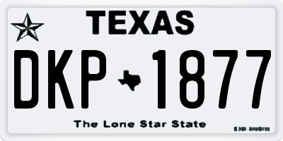 TX license plate DKP1877