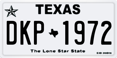 TX license plate DKP1972