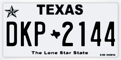 TX license plate DKP2144
