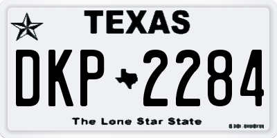 TX license plate DKP2284