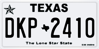 TX license plate DKP2410